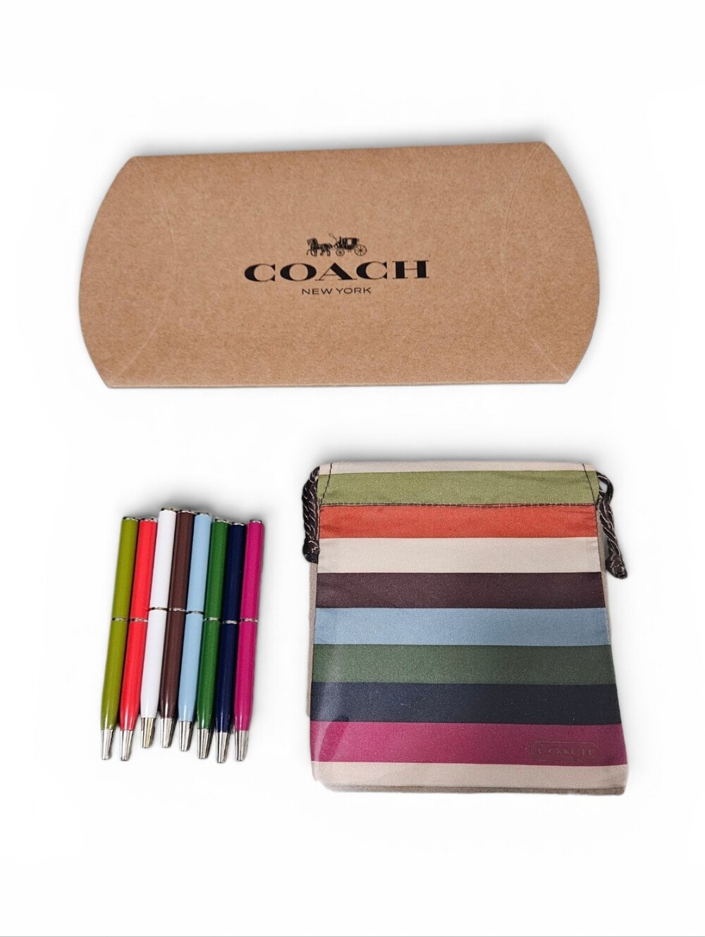 Coach Legacy Set - 8 Coach Pens, Dusty & Box